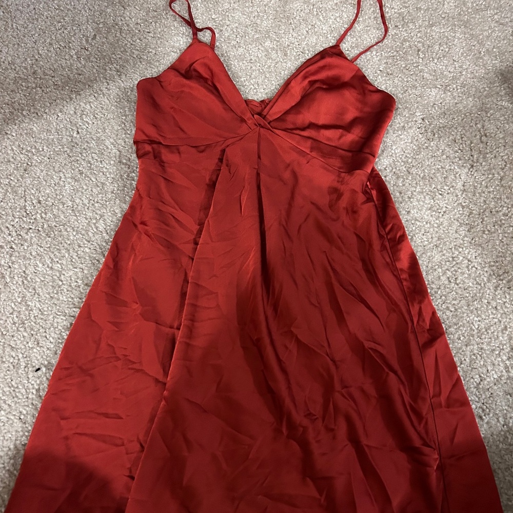 Forever 21 Red Satin Dress